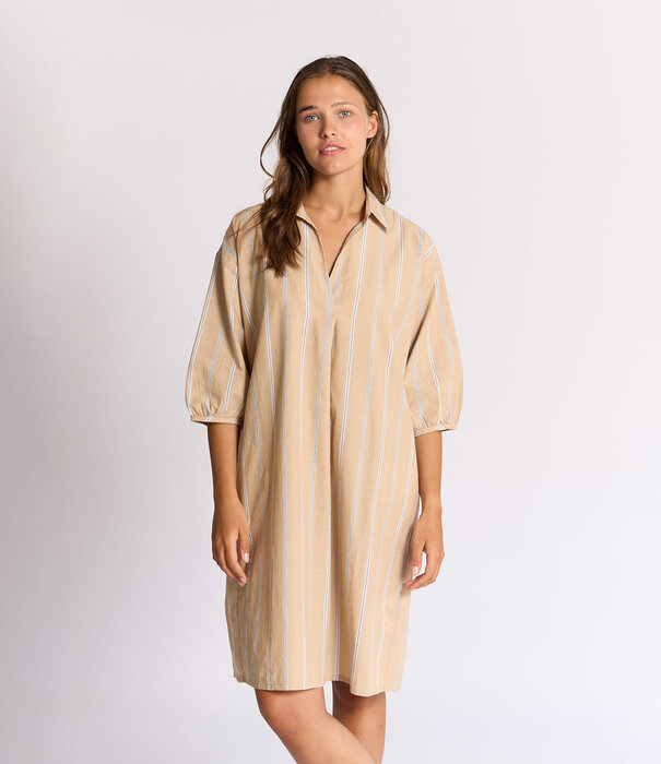 Dorélit Marley Jurk Beige Streep