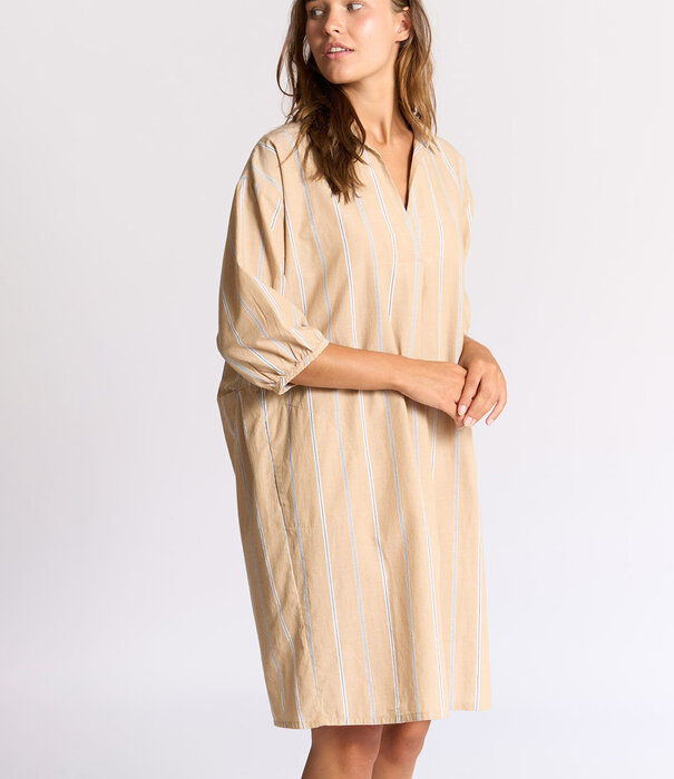 Dorélit Marley Jurk Beige Streep