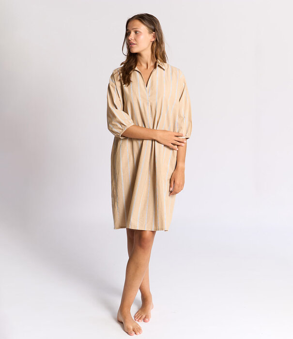 Dorélit Marley Jurk Beige Streep