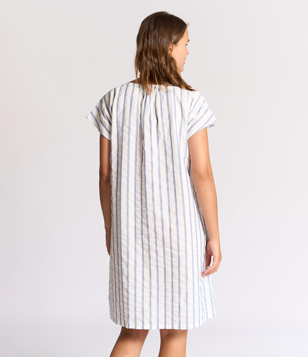 Dorélit Morgan Jurk Blauw Witte Streep