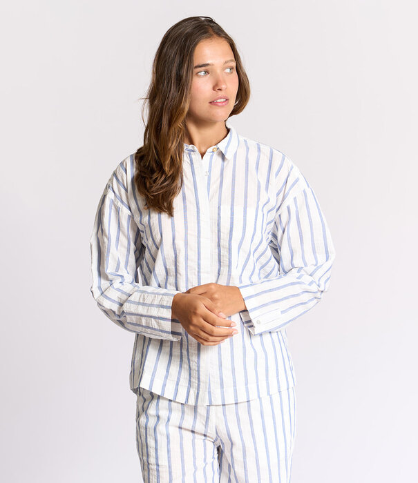 Dorélit Michele+Alkes Pyjama Blauw Witte Streep