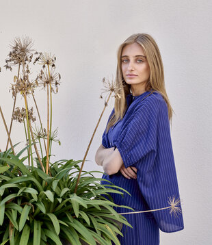 Melanie+Mia Pyjama Skipper Blauw Streep