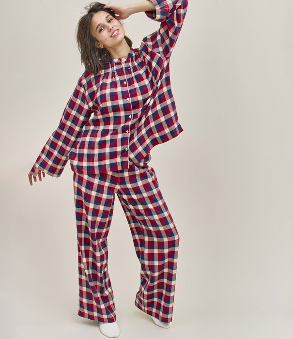 Dorélit Nadia+Alkes Pyjama Checks Claret