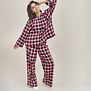 Nadia+Alkes Pyjama Claret Ruit