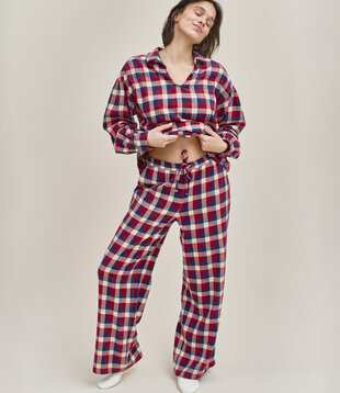 Nelly+Alkes Pyjama Checks Claret