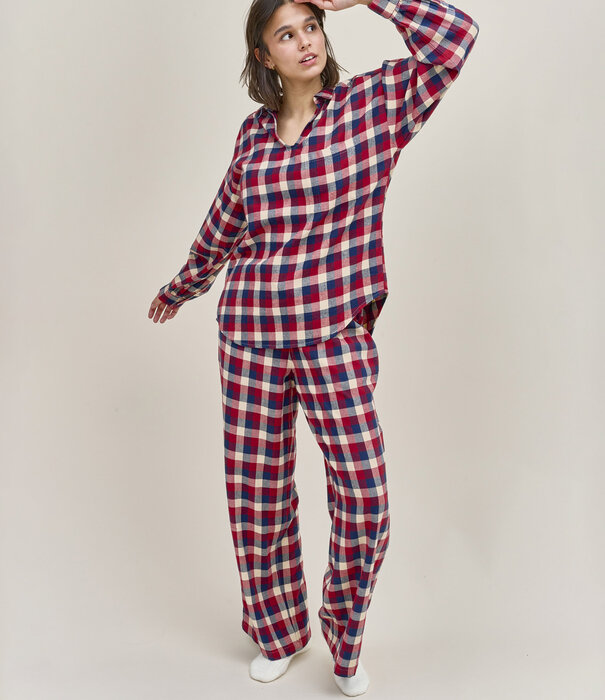 Dorélit Nelly+Alkes Pyjama Checks Claret