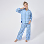 Nelly+Alkes Pyjama Denim Ruit