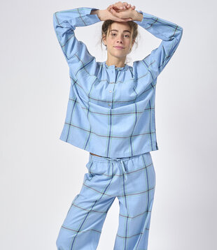 Nikki+Alkes Pyjama Denim Ruit