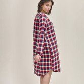Niara Dress Checks Claret