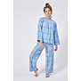 Nadia+Alkes Pyjama Denim Ruit
