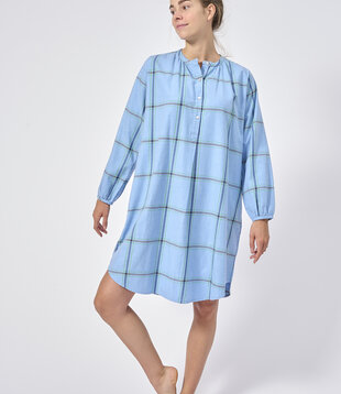 Niara Jurk Denim Ruit