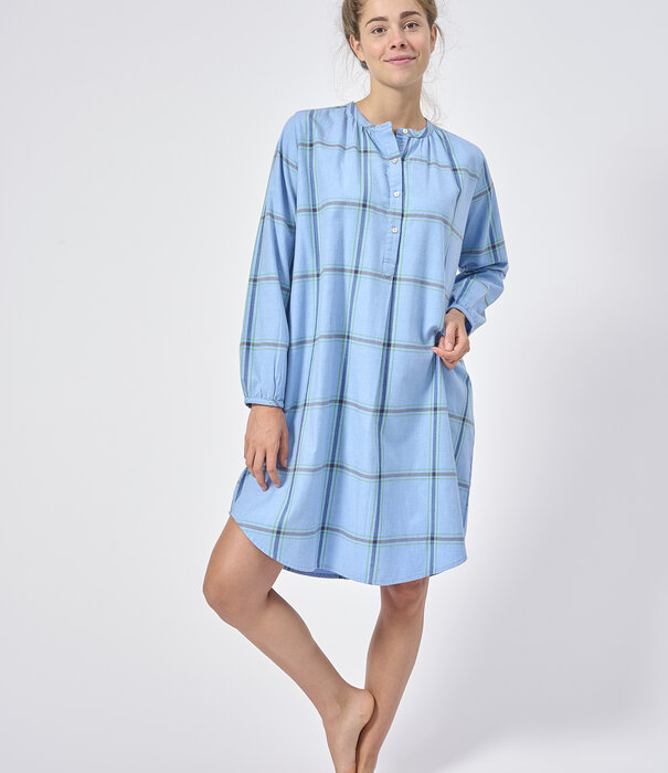 Dorélit Niara Jurk Denim Ruit