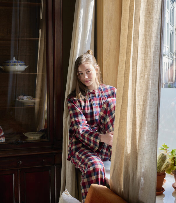 Dorélit Nadia+Alkes Pyjama Checks Claret