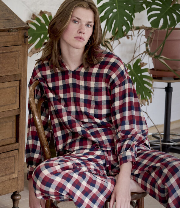 Dorélit Nelly+Alkes Pyjama Claret Ruit