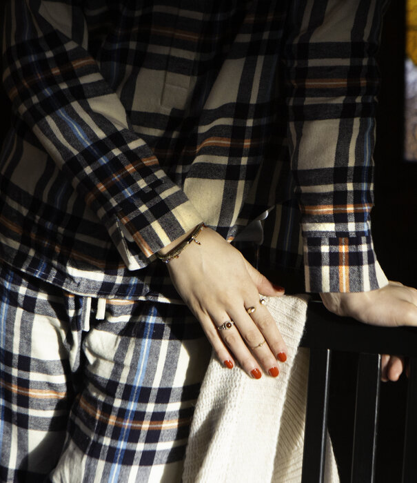 Dorélit Hazel+Alkes Pyjama set Marine Blauw ruit