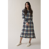 Honey Jurk Marine Blauw ruit