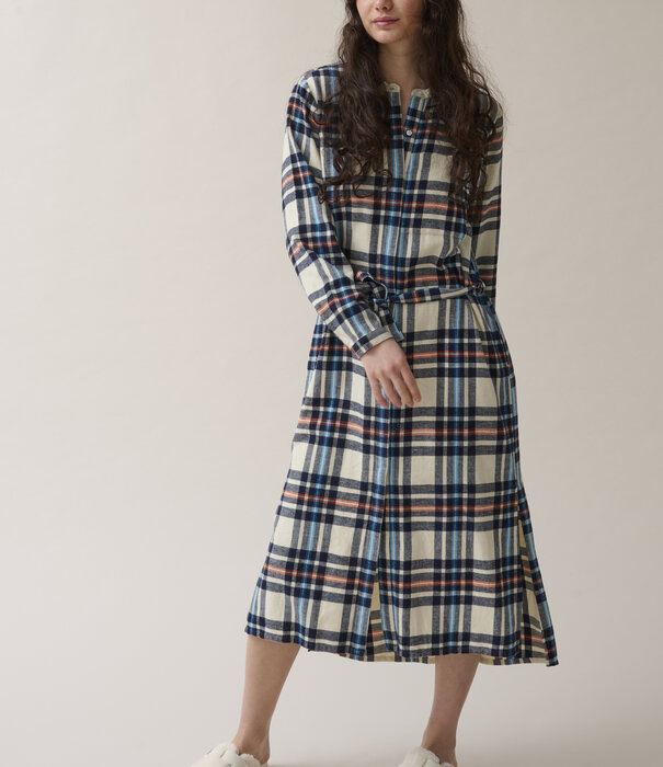 Dorélit Honey Jurk Marine Blauw ruit