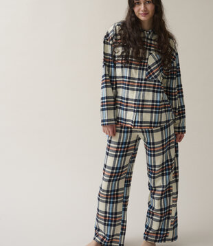 Holdie+Alkes Pyjama set Marine Blauw ruit