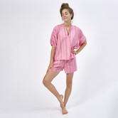 Oprah+Cupido Pyjama Stripe Carmine