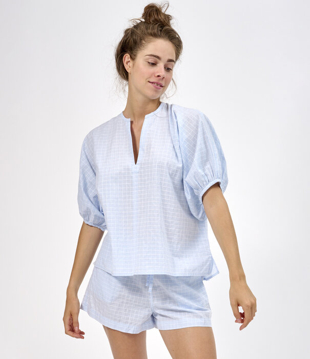 Dorélit Oprah+Cupido Pyjama Check Washed Blue