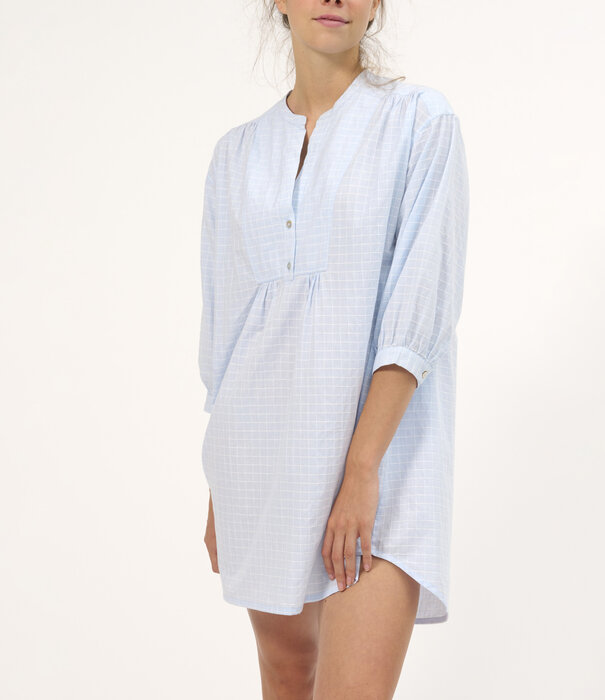 Dorélit Oona Dress Check Washed Blue