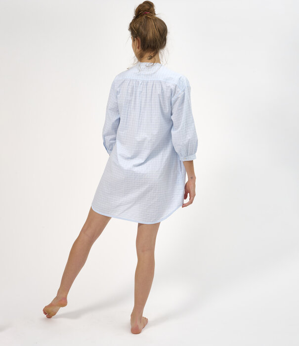 Dorélit Oona Dress Check Washed Blue