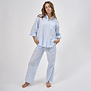 Onixon+Alkes Pyjama Check Washed Blue