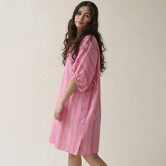 Oman Dress Stripe Carmine