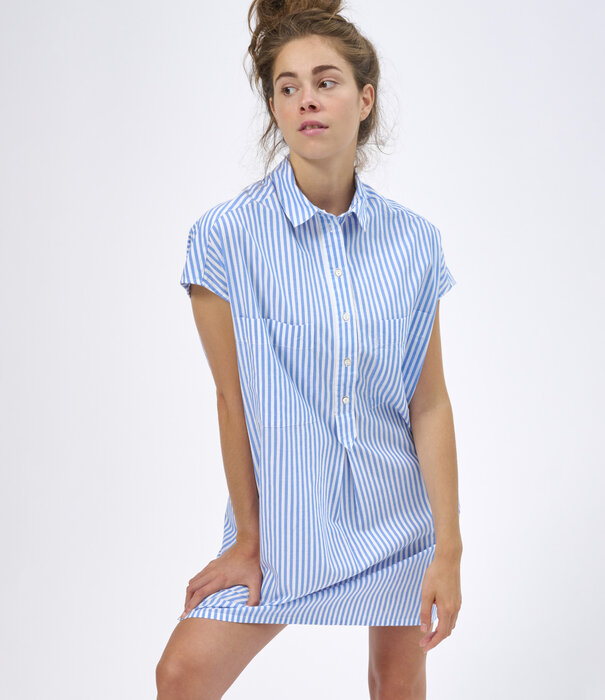 Dorélit Odin Jurk Ultrablauwe Streep