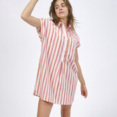 Odin Dress Stripe Poppy