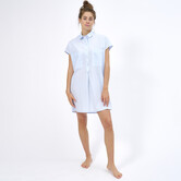 Odin Dress Check Washed Blue