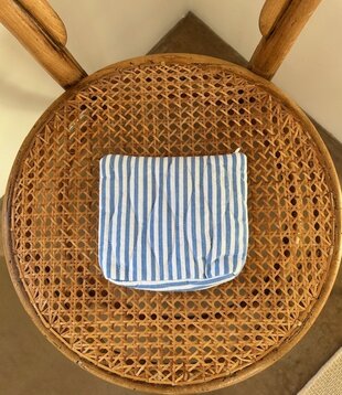 Beauty Bag  Ultrablauwe Streep