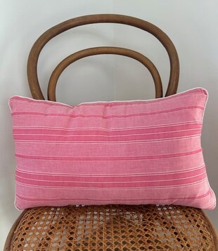 Cushion30X50Cm  Stripe Carmine