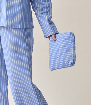 Beauty Bag Midi Accessoires Oxford Blauwe Streep