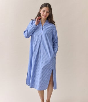 Paola Dress Stripe Oxfordblue