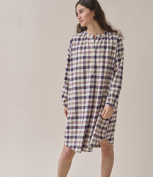 Dorélit Pierre Jurk Donkerblauw Bruine Ruit