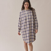 Pierre Dress Check Navy Brown 