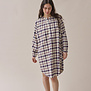 Pierre Dress Check Navy Brown 