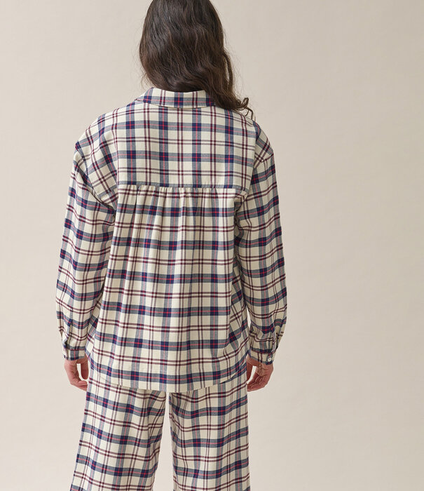 Dorélit Polly+Alkes Pyjama Check Navy Brown 