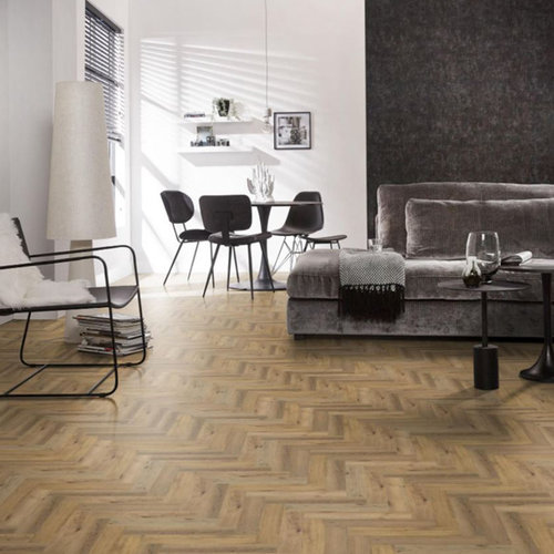 Ambiant  Lijmstrook Visgraat Spigato Essenzo Dark Oak 2504