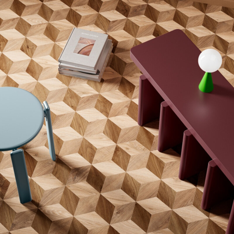 Lijmstrook Patroon Moods Diamond Cubes 629