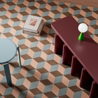 Lijmstrook Patroon Moods Diamond Cubes 630