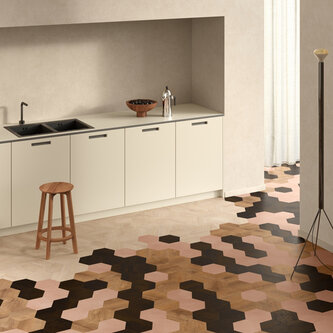 Lijmstrook Patroon Moods Hexagon Mono 616