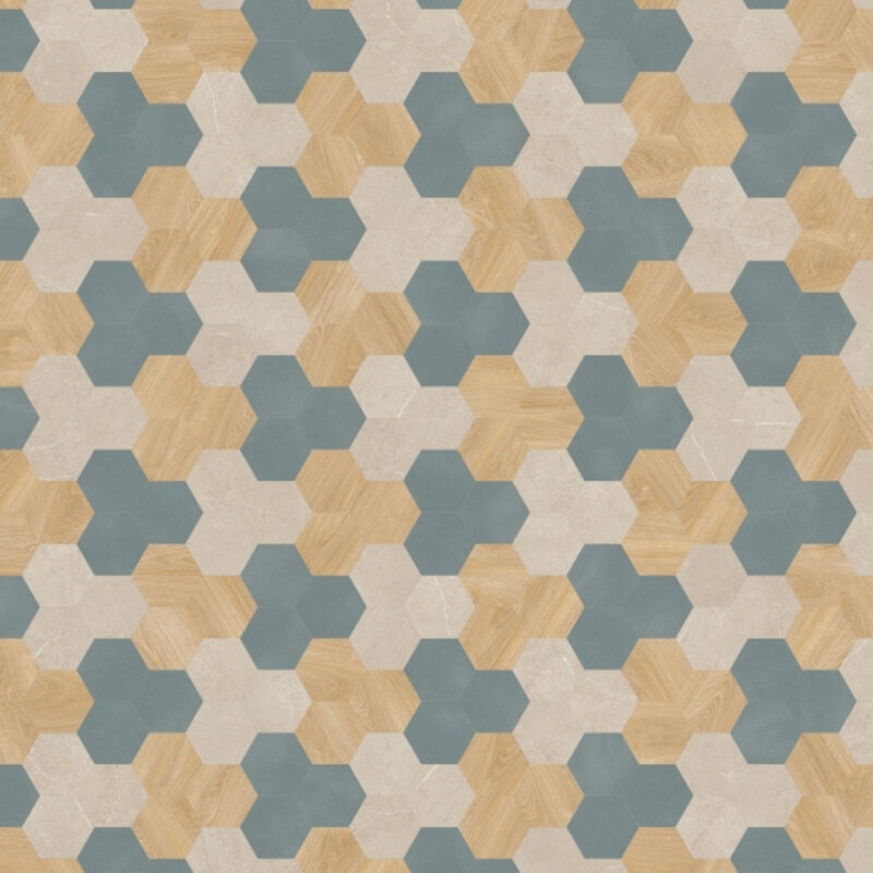 Lijmstrook Patroon Moods Hexagon Cluster 624