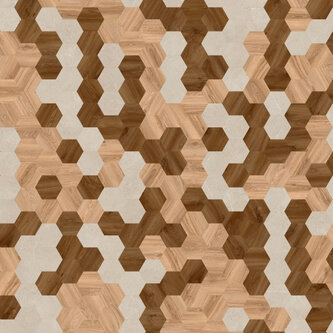 Lijmstrook Patroon Moods Hexagon Trio 627