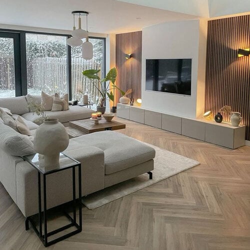 Solid Floor Lijmstrook Visgraat Mansion Sand Oak 1209780