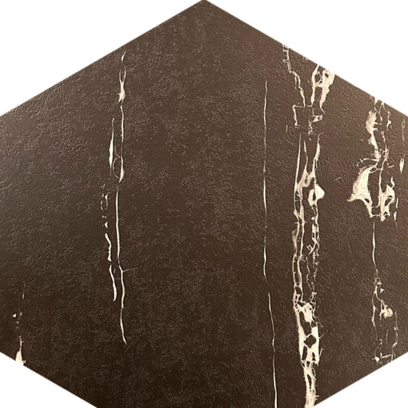 Lijmstrook XL Stone Hexagon Black