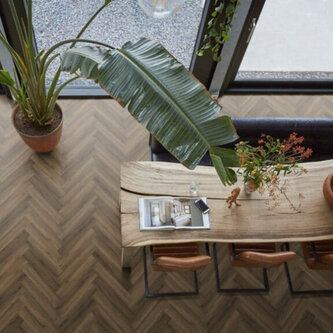 Lijmstrook Visgraat Yup Paddington Warm Brown 3501