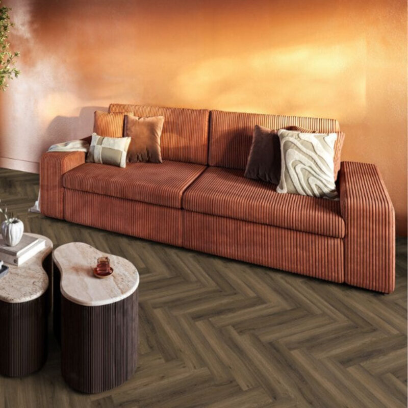 Lijmstrook Visgraat Yup Paddington Warm Brown 3501