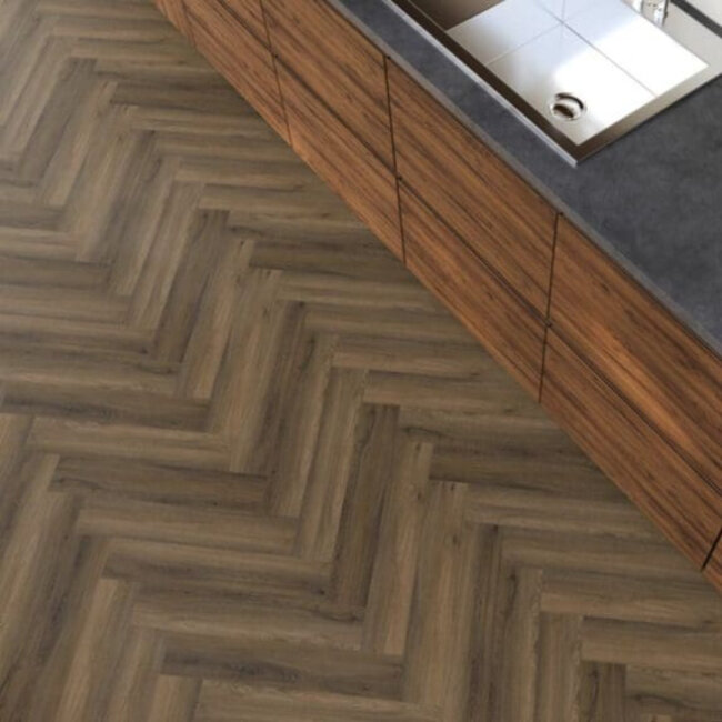 Click Visgraat Yup Paddington Warm Brown 3501